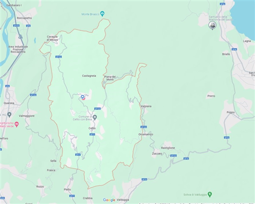 La mappa del territorio comunale